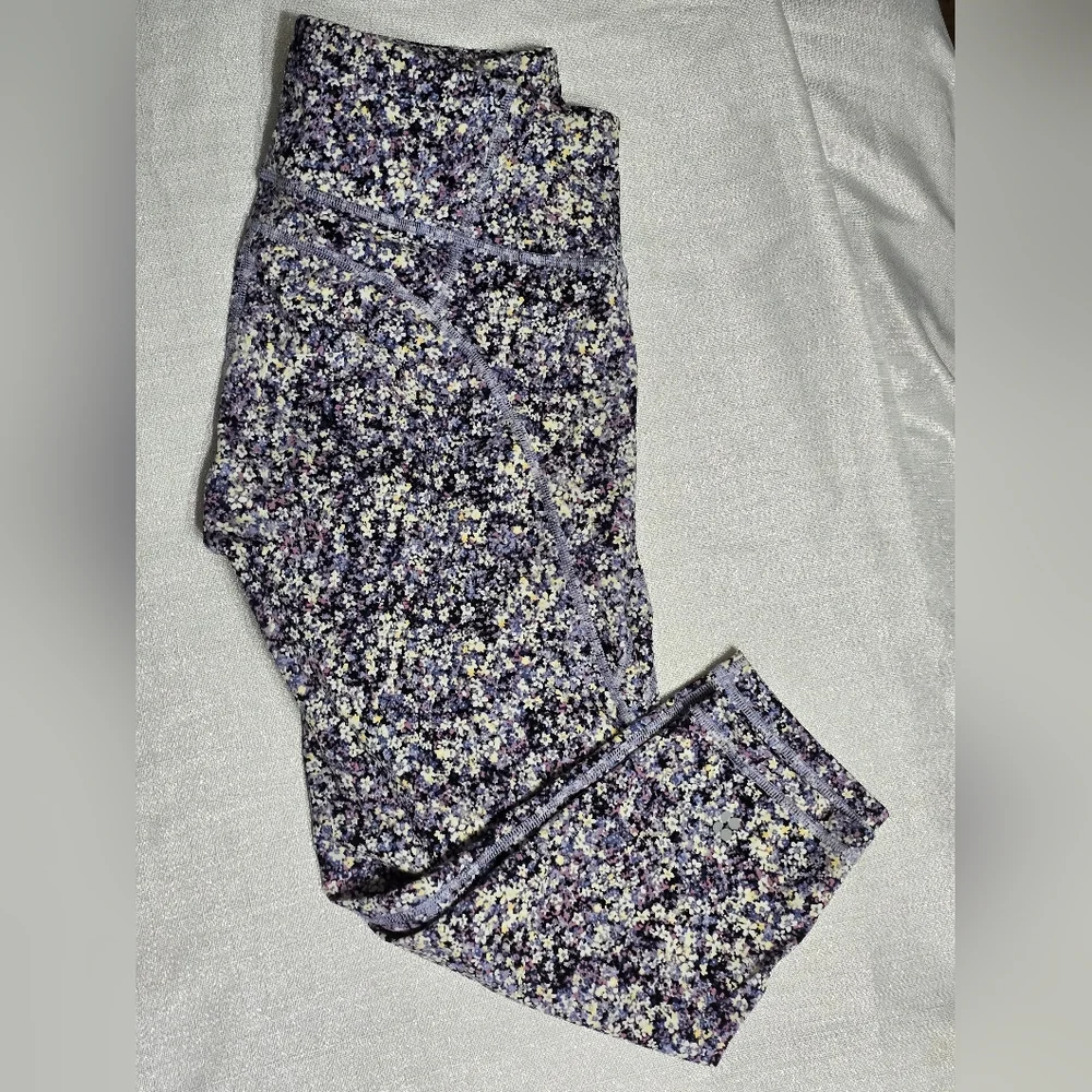 Sweaty Betty Power Cropped Workout Leggings Floral  Purple Meadow Print - Picture 6 of 14